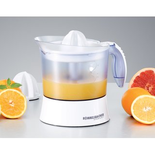 Rommelsbacher Zitruspress ZP 40 aus Kunststoff mit Orangen, Orangensaft und Grapefruit