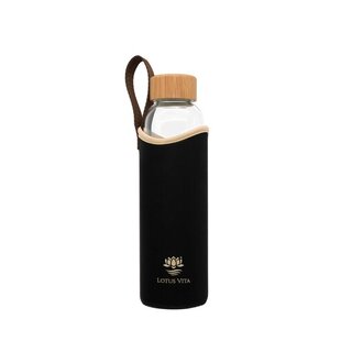 Tee Flasche Glas 550 ml braun/schwarz